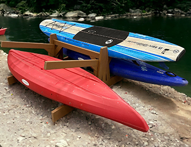 Free Standing Outdoor Poly Kayak Rack