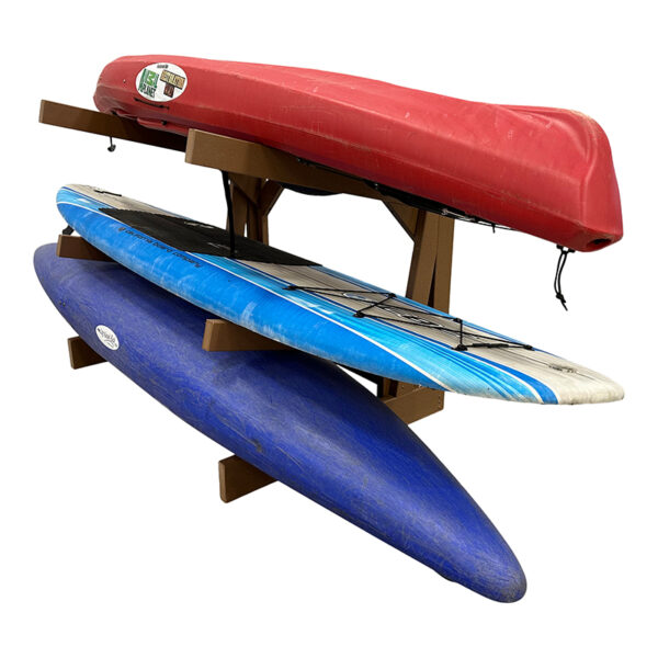 BEST SELLER: 3 Place Single Sided Poly Kayak Rack