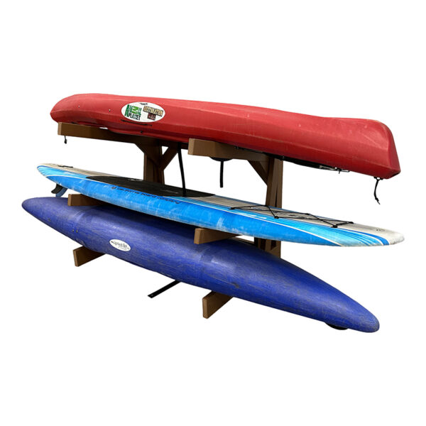 BEST SELLER: 3 Place Single Sided Poly Kayak Rack - Image 2