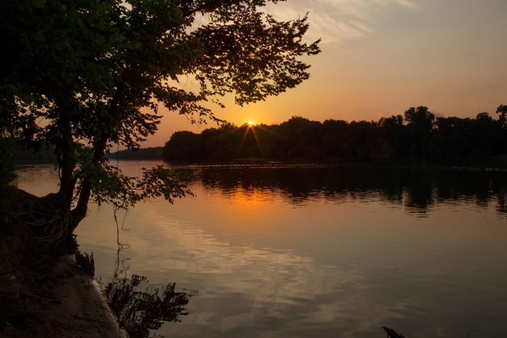 Kayaking Lake in Algonkian Regional Park, Virginia